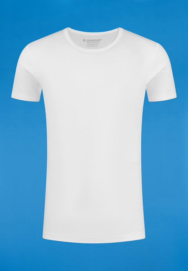 SEMI BODYFIT T-shirt O-neck - White