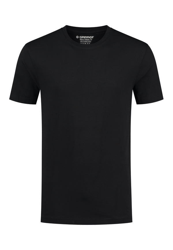 CLASSIC FIT 2-pack T-shirt O-hals - Zwart
