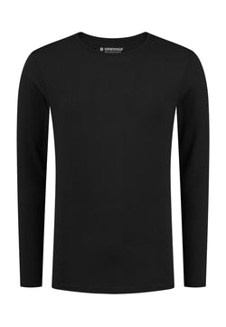 BODYFIT T-shirt O-hals Longsleeve - Zwart