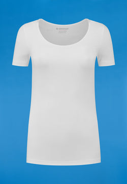 Dames BODYFIT T-shirt O-Hals - Wit