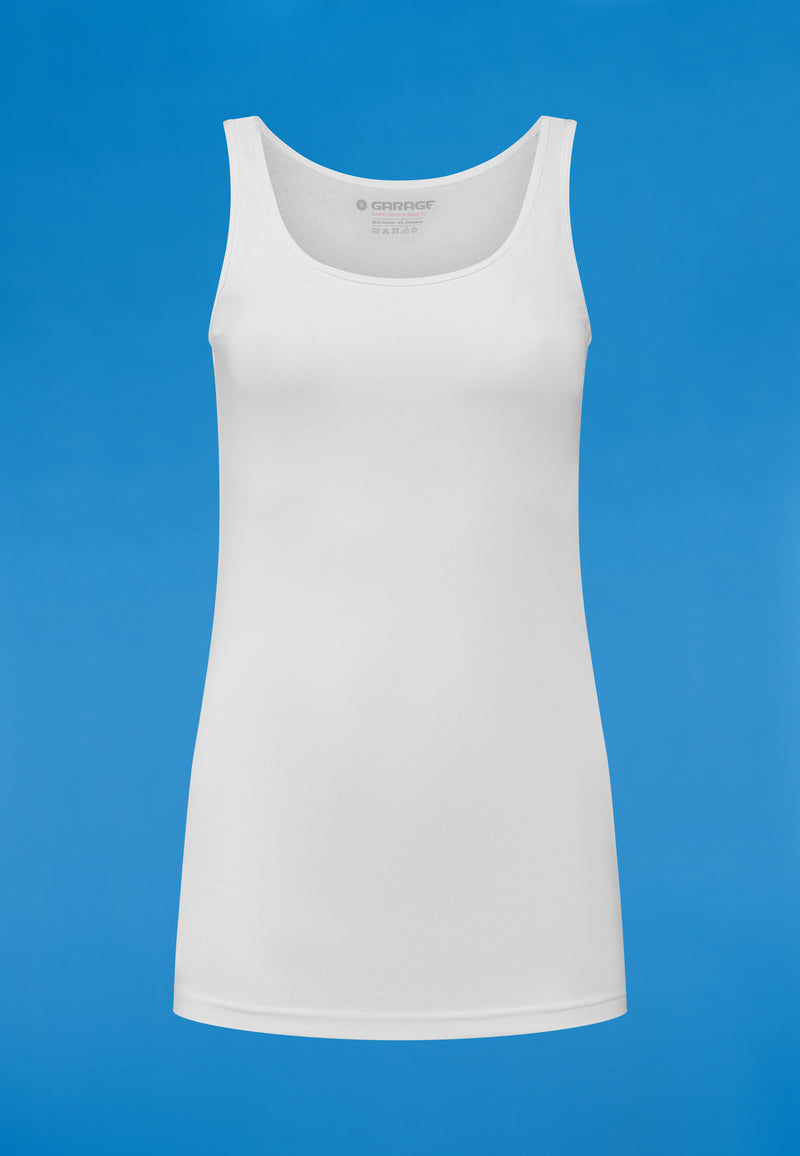 Dames BODYFIT Singlet - Wit                                