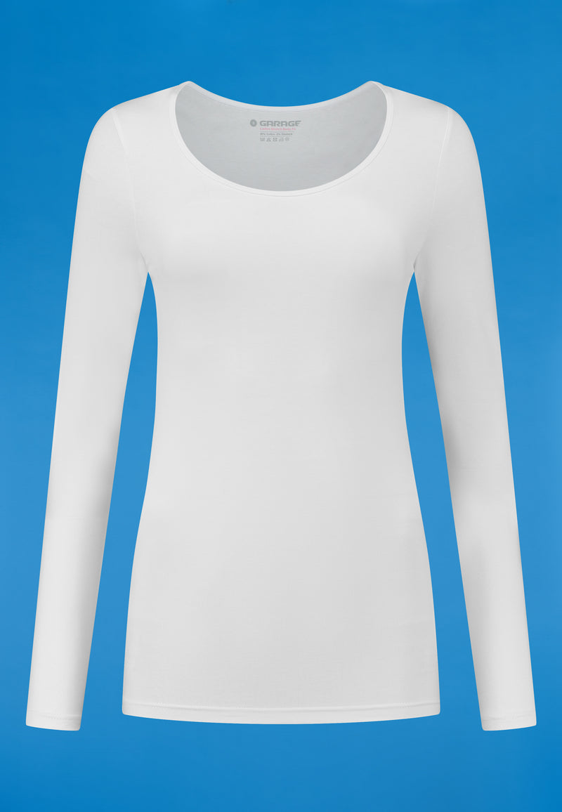 Wit t shirt dames lange mouw clearance