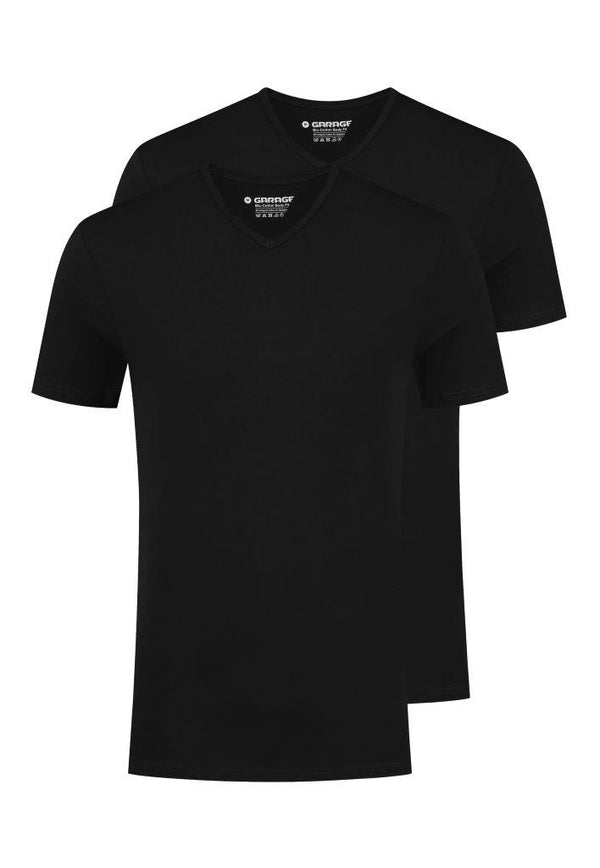 Bio-cotton Bodyfit 2-pack T-shirt O-neck - Navy – Garage Basics