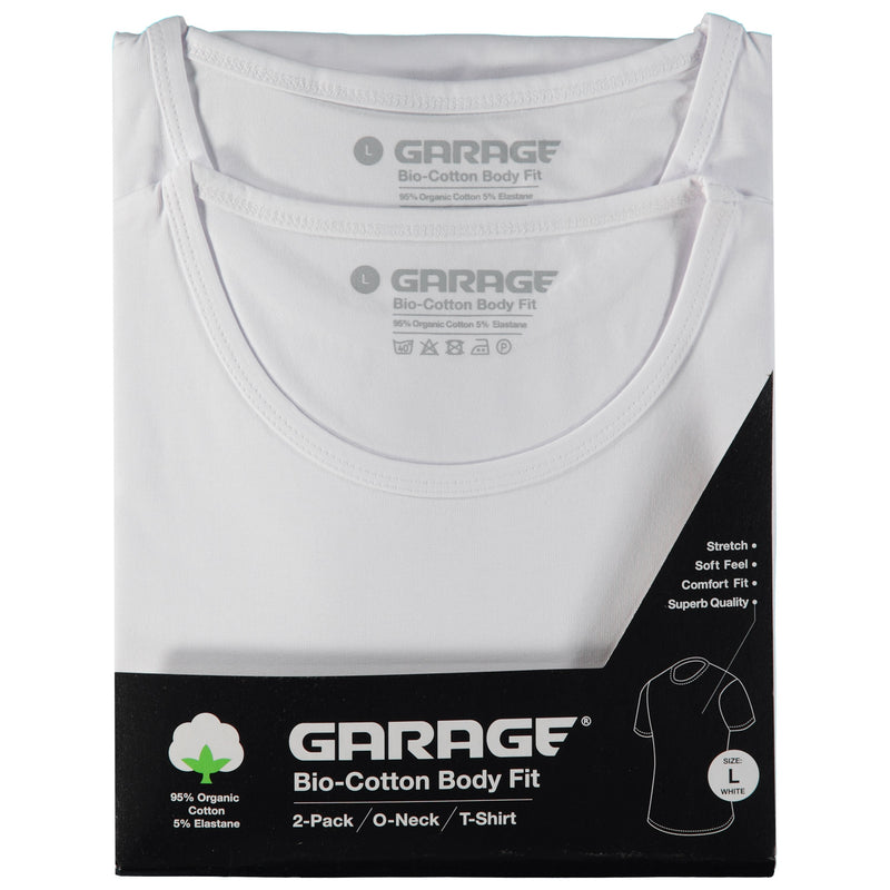 Bio-cotton Bodyfit 2-pack T-shirt O-neck - White