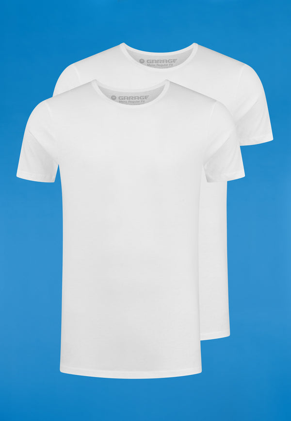 REGULAR FIT 2-pack T-shirt O-neck - White