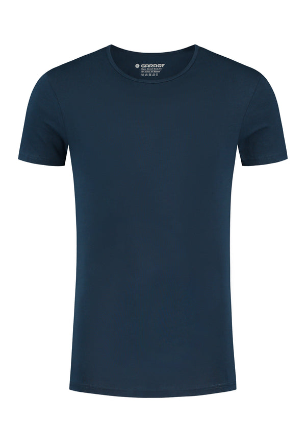 BODYFIT T-shirt deep O-neck - Navy