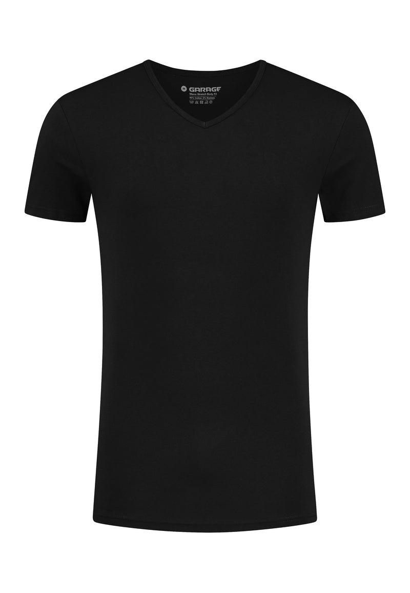 BODYFIT T-shirt V-neck - Black