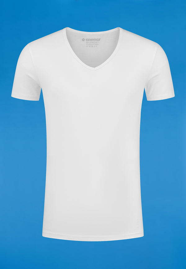 BODYFIT T-shirt deep V-neck - White