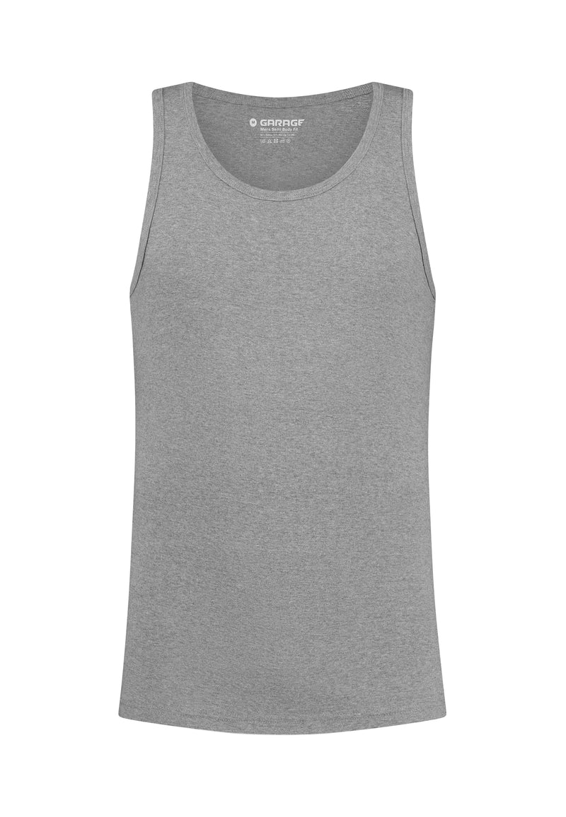 SEMI BODYFIT Singlet - Grey Melange