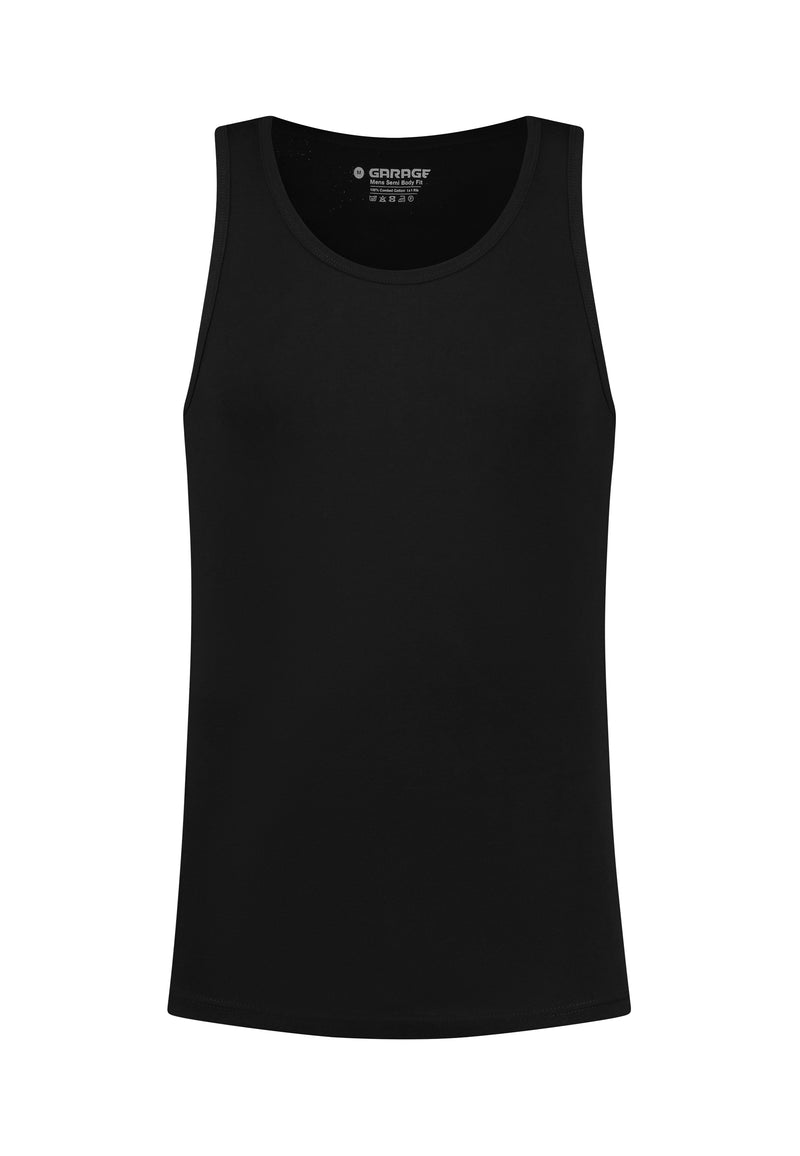 SEMI BODYFIT Singlet - Black